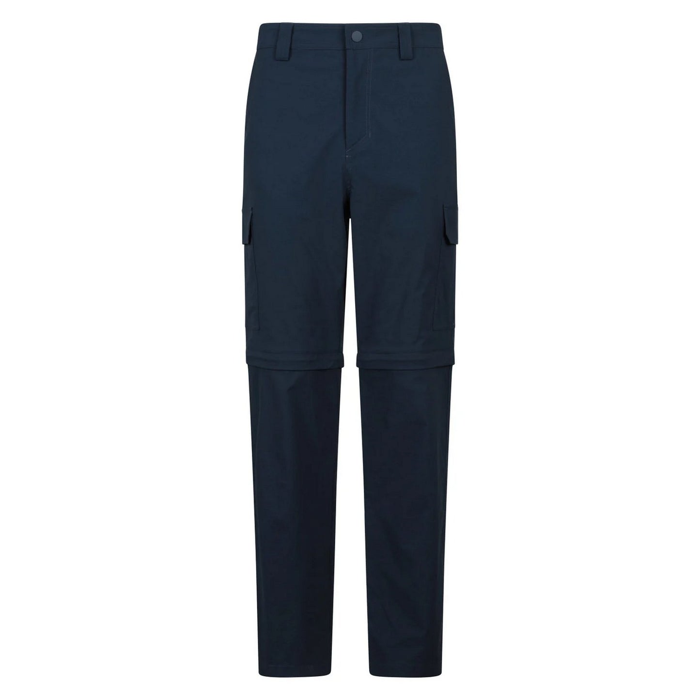 Navy - Front - Mountain Warehouse Mens Delta Stretch Zip-Off Trousers