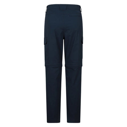 Navy - Back - Mountain Warehouse Mens Delta Stretch Zip-Off Trousers