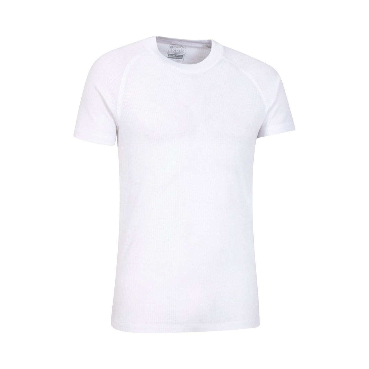 White - Side - Mountain Warehouse Mens Talus Round Neck Short-Sleeved Thermal Top