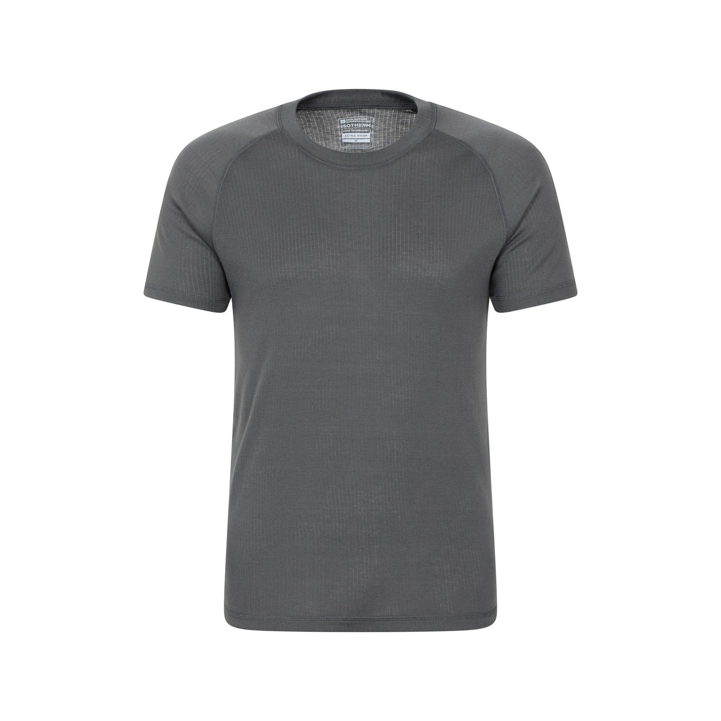 Charcoal - Front - Mountain Warehouse Mens Talus Round Neck Short-Sleeved Thermal Top