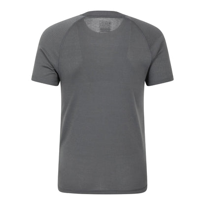 Charcoal - Back - Mountain Warehouse Mens Talus Round Neck Short-Sleeved Thermal Top