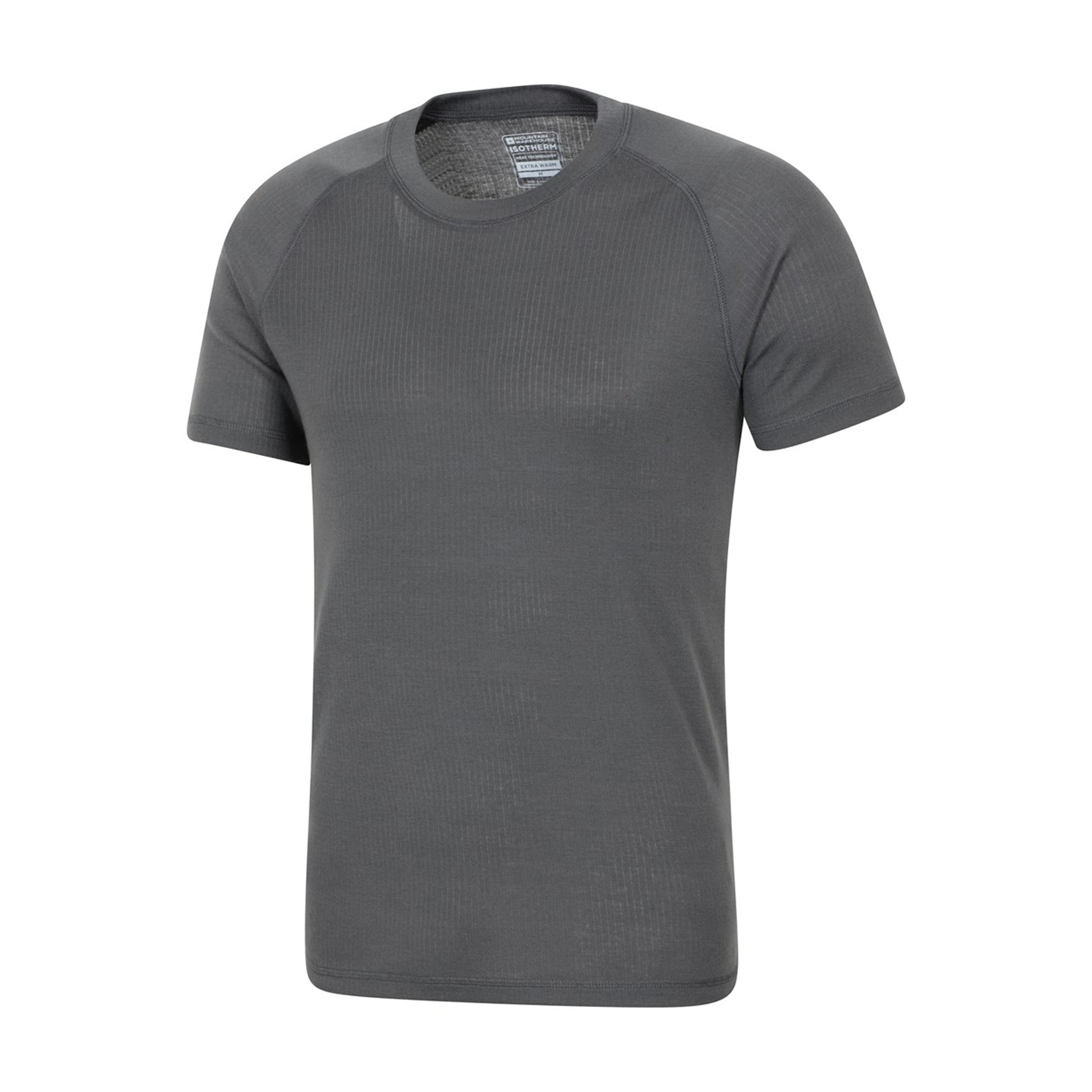 Charcoal - Lifestyle - Mountain Warehouse Mens Talus Round Neck Short-Sleeved Thermal Top