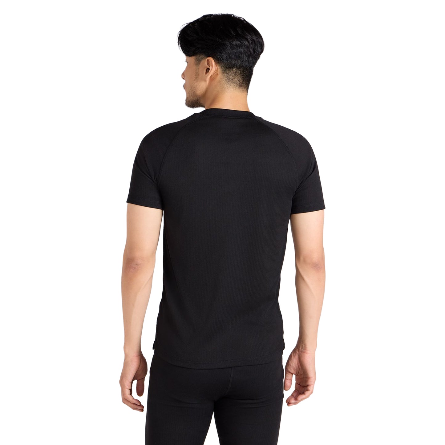 Black - Back - Mountain Warehouse Mens Talus Round Neck Short-Sleeved Thermal Top