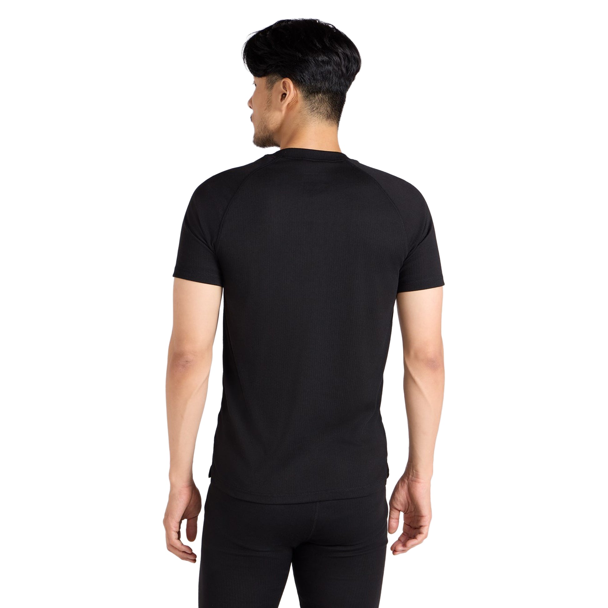 Black - Back - Mountain Warehouse Mens Talus Round Neck Short-Sleeved Thermal Top