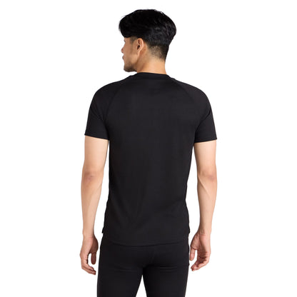 Black - Back - Mountain Warehouse Mens Talus Round Neck Short-Sleeved Thermal Top
