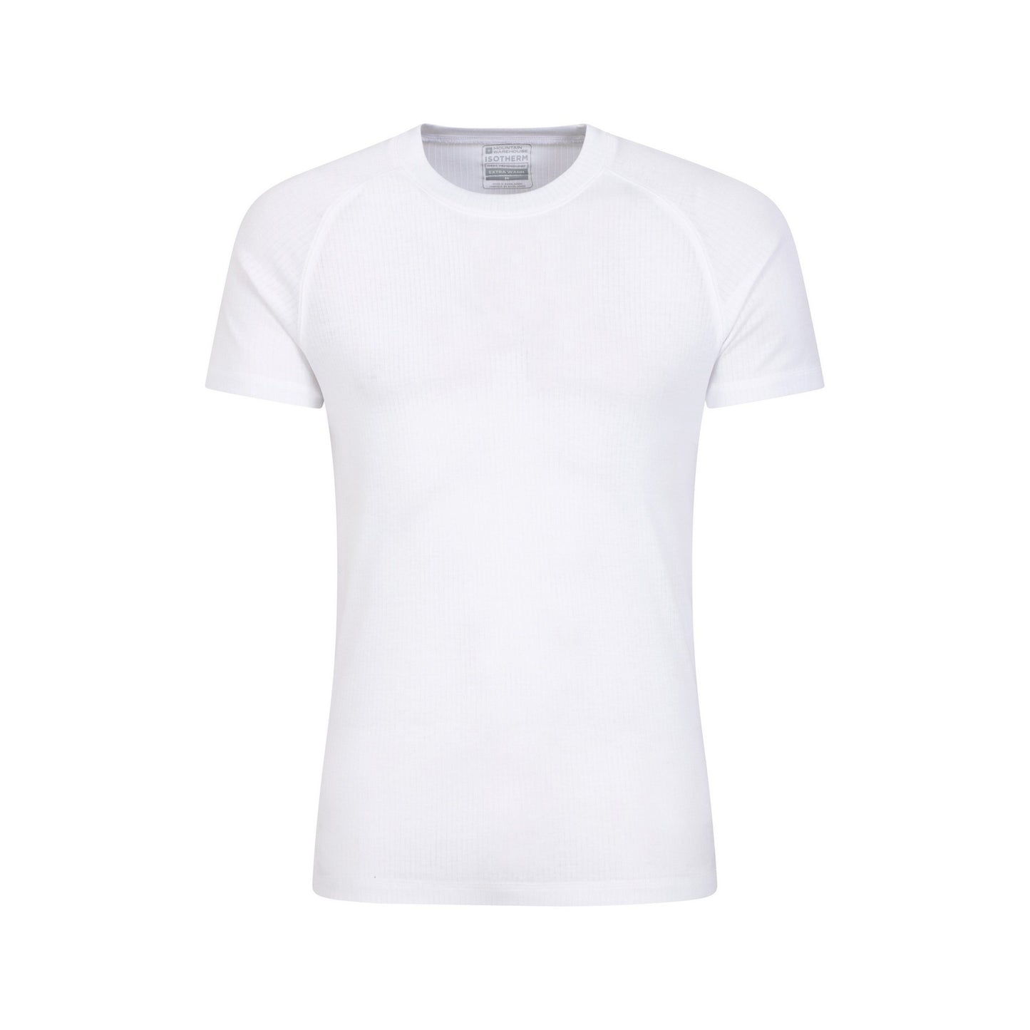 White - Front - Mountain Warehouse Mens Talus Round Neck Short-Sleeved Thermal Top