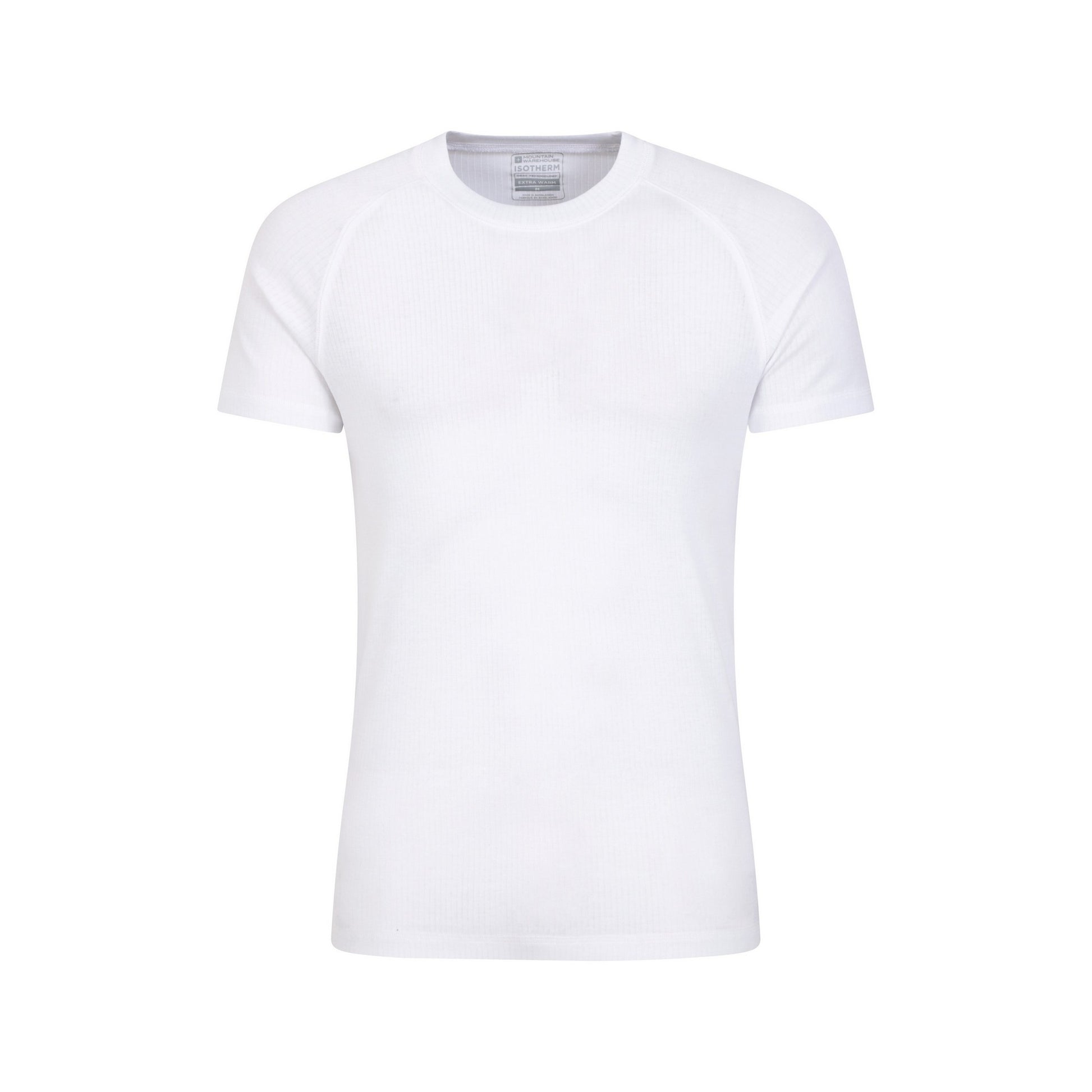 White - Front - Mountain Warehouse Mens Talus Round Neck Short-Sleeved Thermal Top