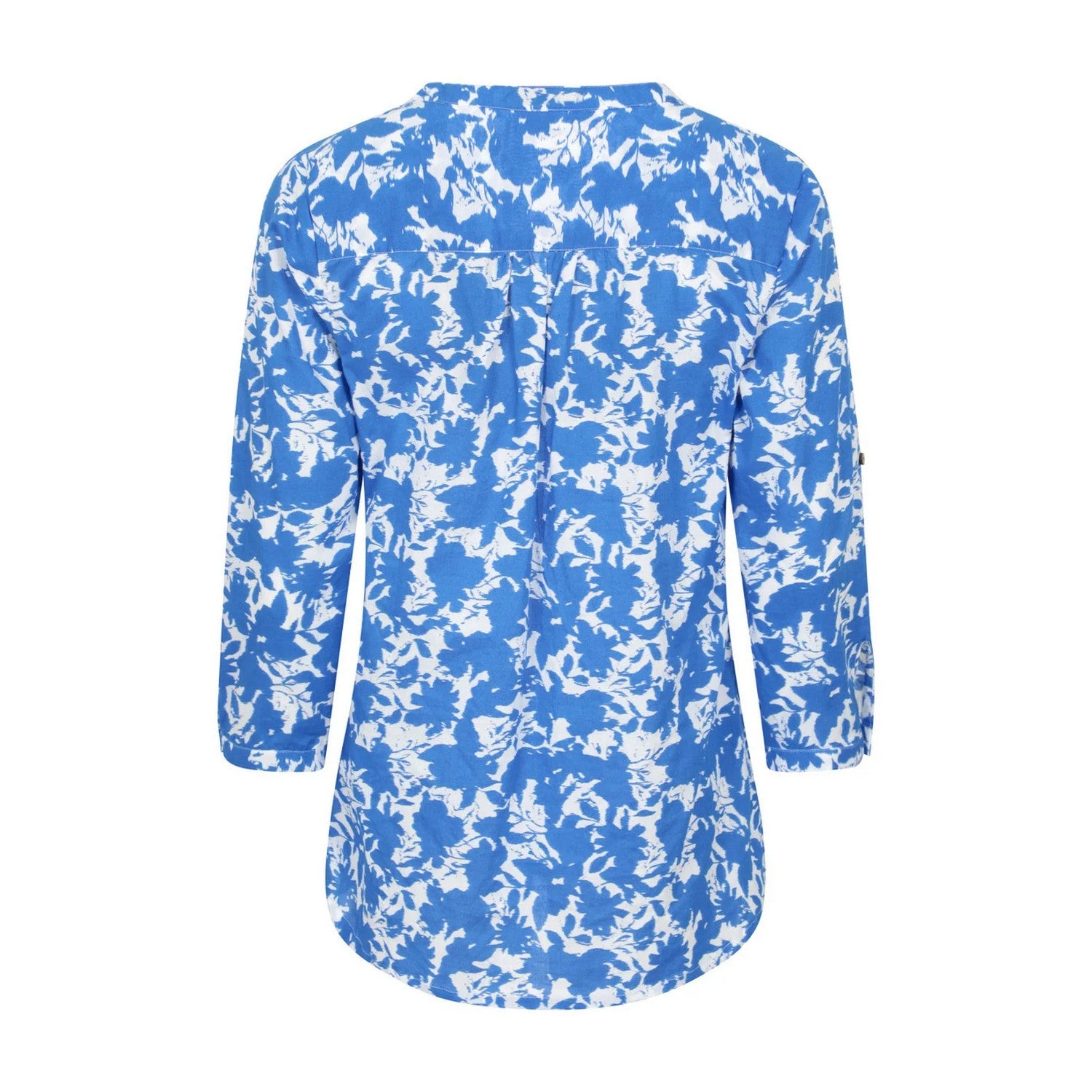 Bright Blue - Back - Mountain Warehouse Womens-Ladies Petra Abstract 3-4 Sleeve Shirt