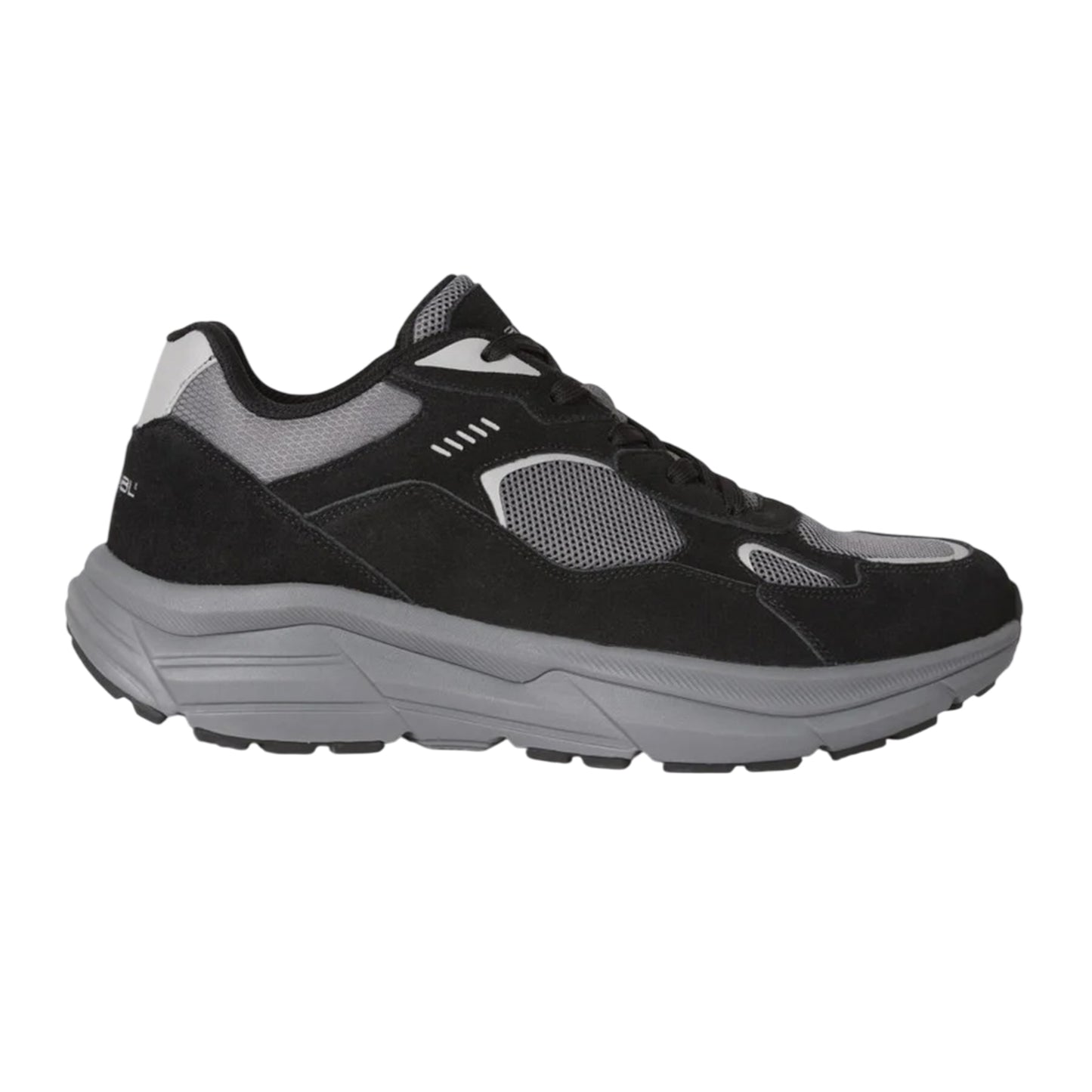 Dark Grey - Back - Animal Mens Ezra Leather Everyday Trainers