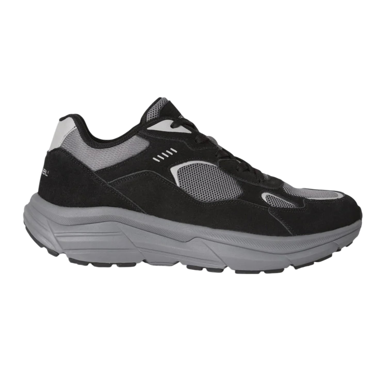 Dark Grey - Back - Animal Mens Ezra Leather Everyday Trainers