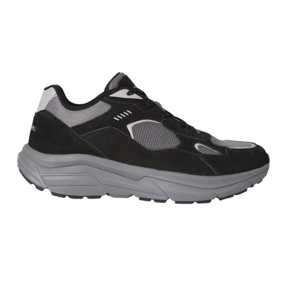 Dark Grey - Back - Animal Mens Ezra Leather Everyday Trainers