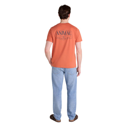 Bright Orange - Lifestyle - Animal Mens Jacob Back Print Logo T-Shirt