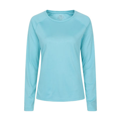 Light Blue - Front - Mountain Warehouse Womens-Ladies Endurance Long-Sleeved Top
