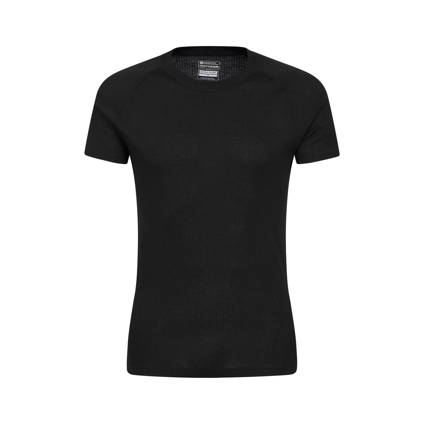 Black - Front - Mountain Warehouse Mens Talus Round Neck Short-Sleeved Thermal Top