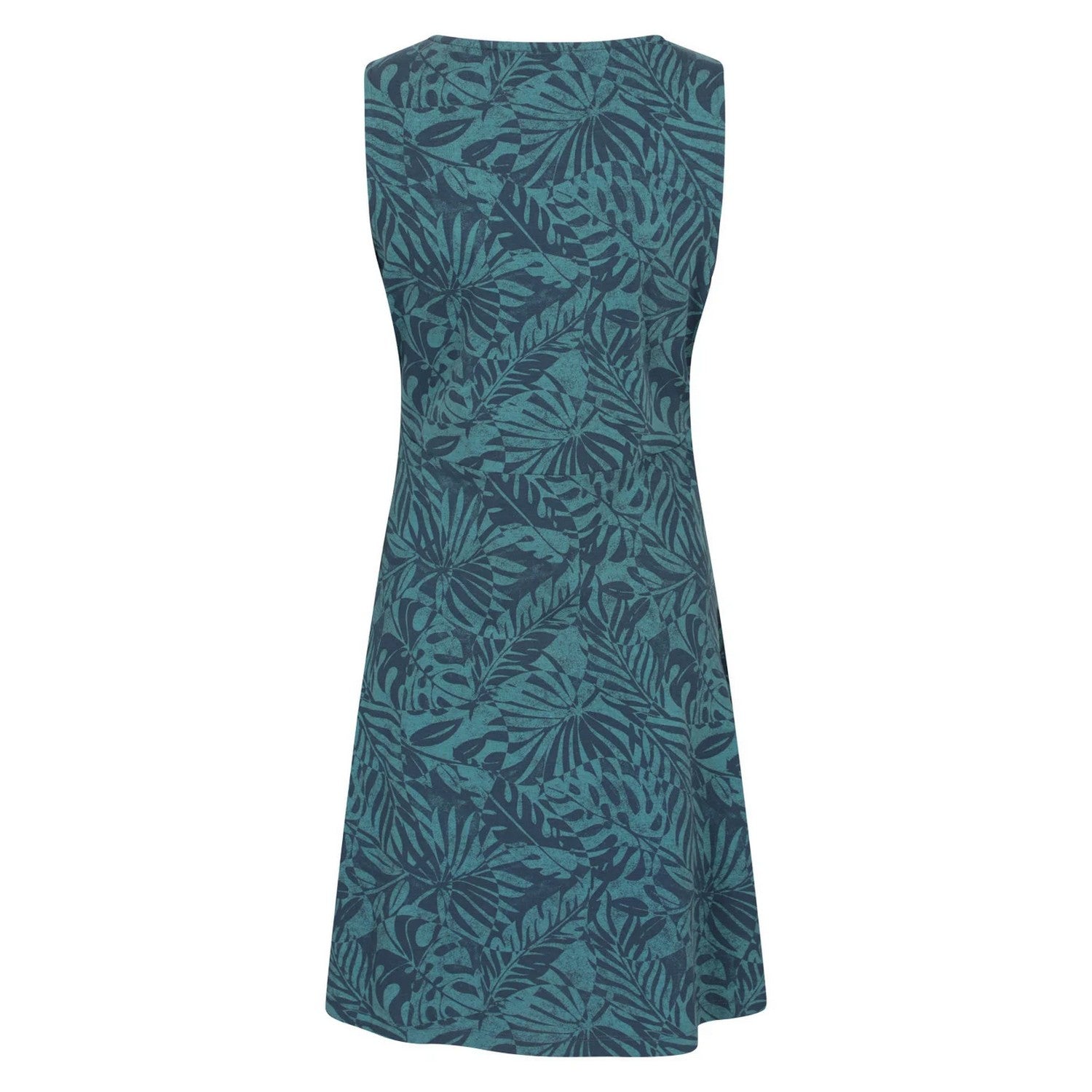Dark Blue - Back - Mountain Warehouse Womens-Ladies Milos Leaf Print Sleeveless Dress