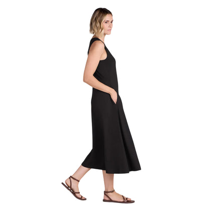 Black - Side - Animal Womens-Ladies Tank Midi Dress