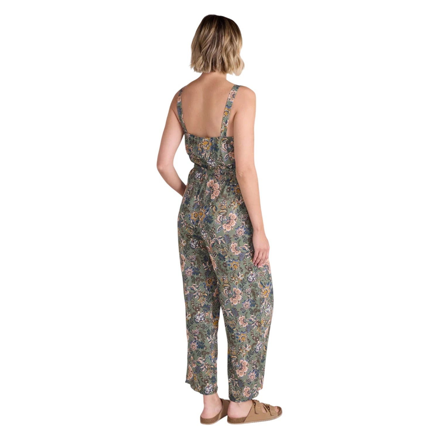Light Khaki - Back - Animal Womens-Ladies Flora EcoVero Capri Jumpsuit