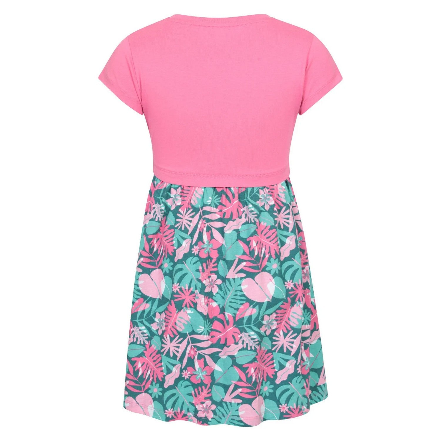 Pink - Back - Mountain Warehouse Girls Petal Leaves Midi Dress