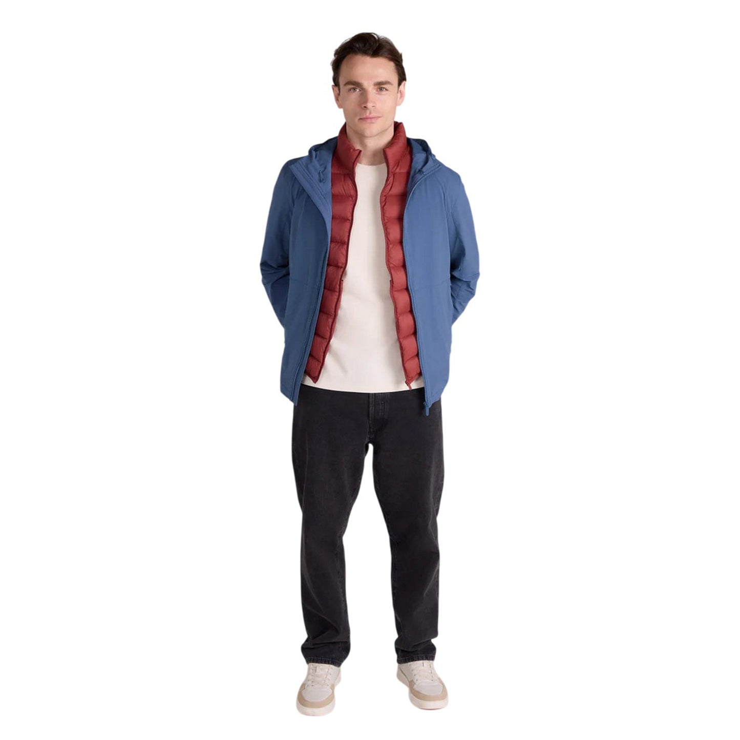 Blue - Side - Animal Mens Torino Packable Soft Shell Jacket