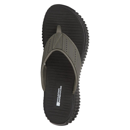 Khaki Green - Pack Shot - Mountain Warehouse Mens Rest Comfort Flip Flops
