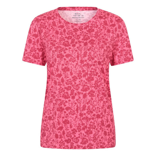 Pink - Front - Mountain Warehouse Womens-Ladies Floral T-Shirt