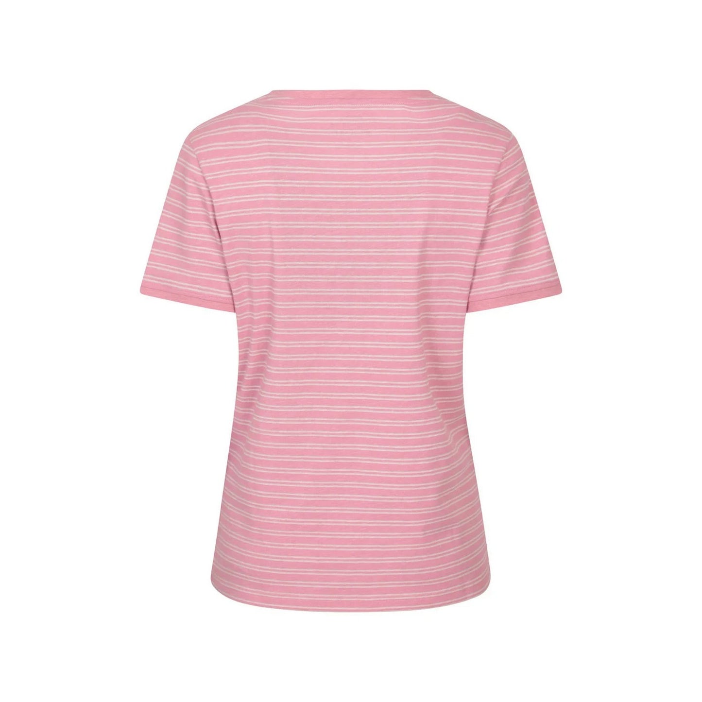 Light Pink - Back - Mountain Warehouse Womens-Ladies Contrast Striped Ribbed T-Shirt