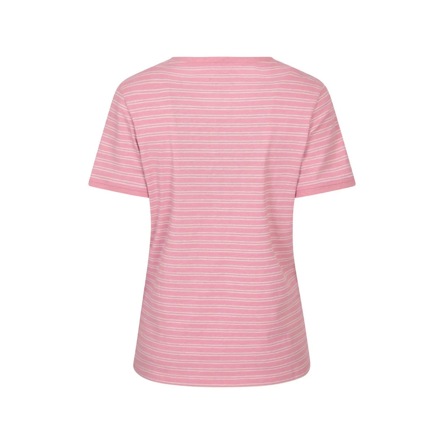 Light Pink - Back - Mountain Warehouse Womens-Ladies Contrast Striped Ribbed T-Shirt