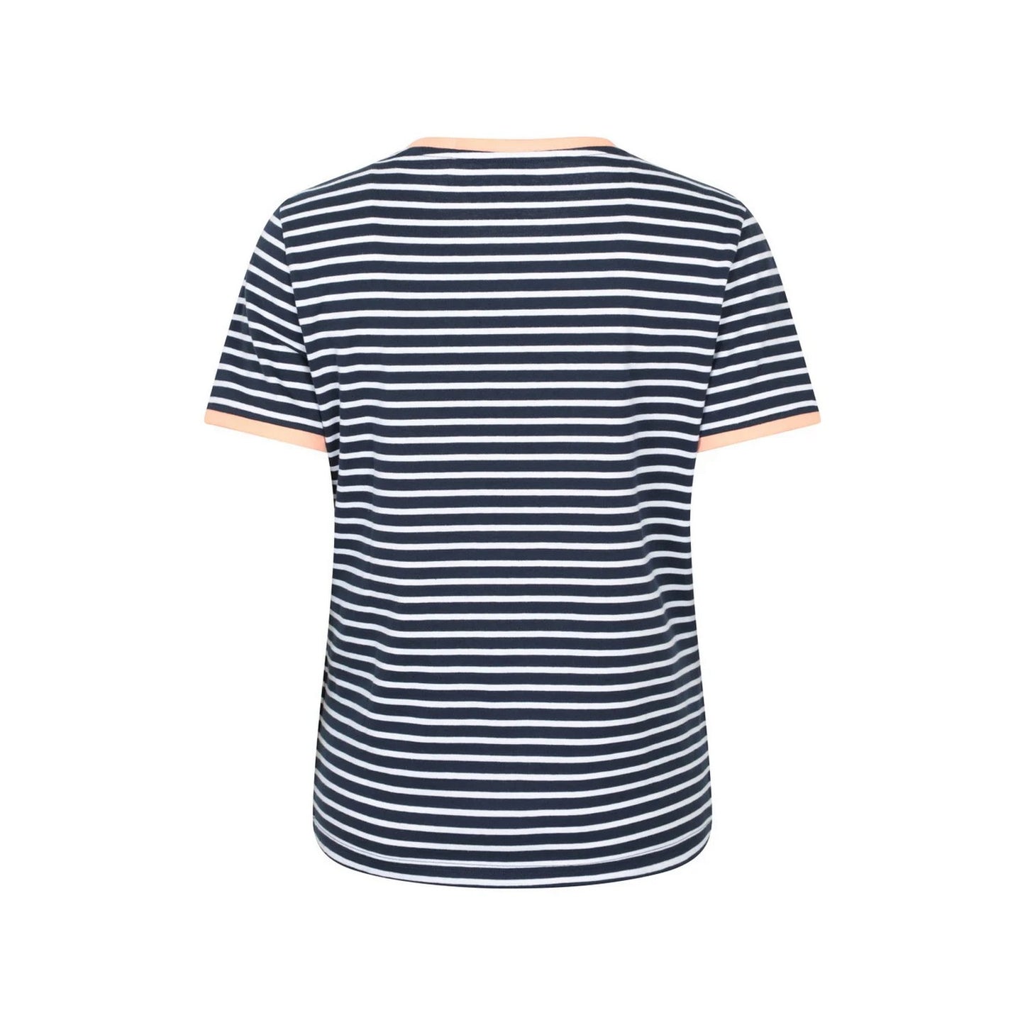 Navy - Back - Mountain Warehouse Womens-Ladies Contrast Striped Ribbed T-Shirt