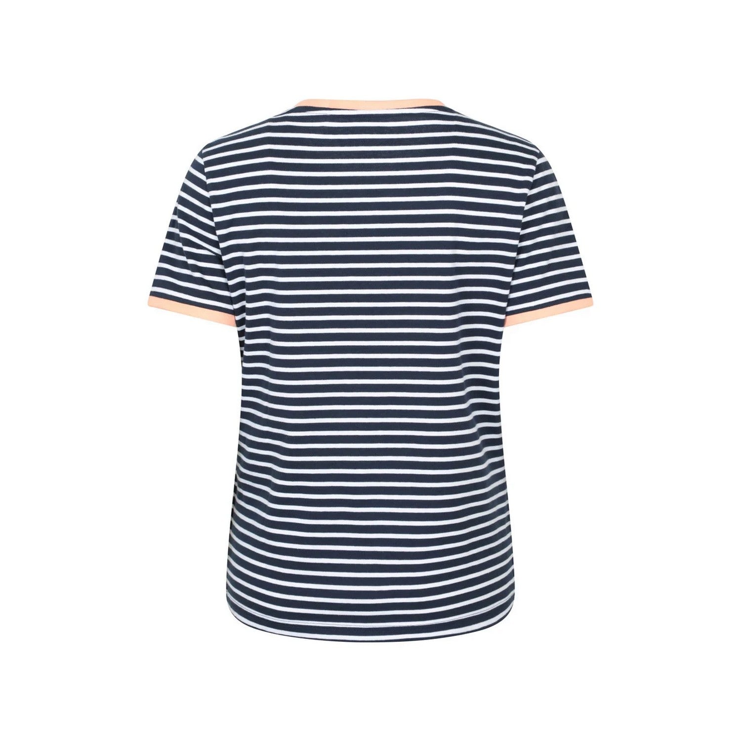 Navy - Back - Mountain Warehouse Womens-Ladies Contrast Striped Ribbed T-Shirt