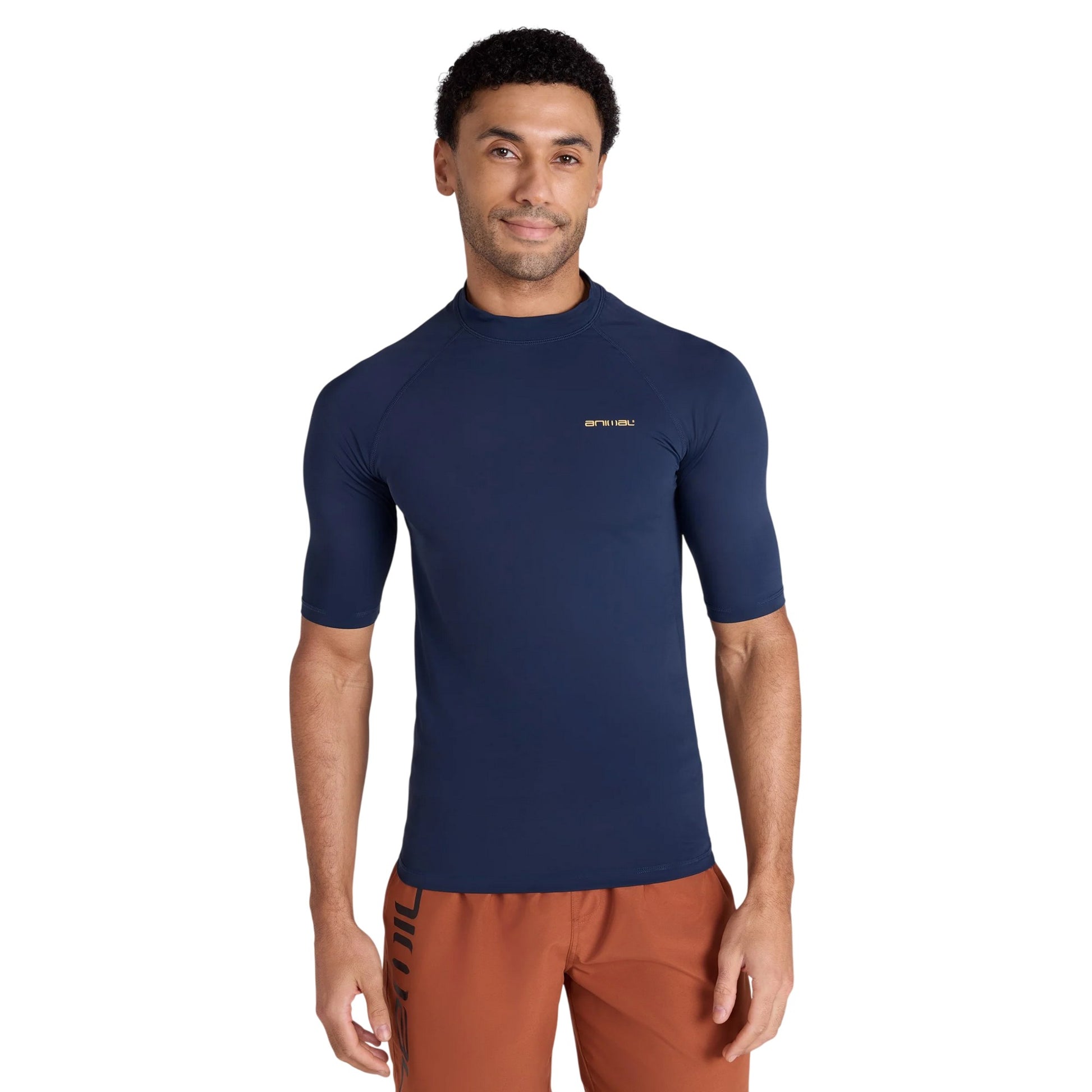 Blue - Side - Animal Mens Kai Logo Rash Guard