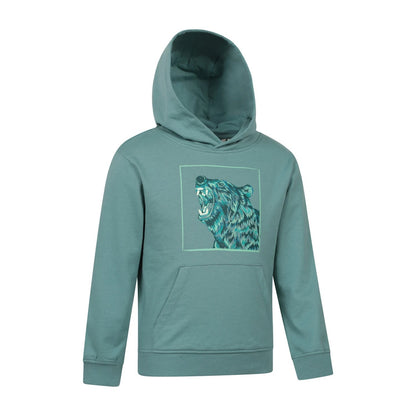 Light Blue - Side - Mountain Warehouse Childrens-Kids Bear Glow In The Dark Hoodie