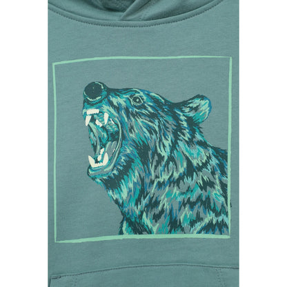 Light Blue - Pack Shot - Mountain Warehouse Childrens-Kids Bear Glow In The Dark Hoodie