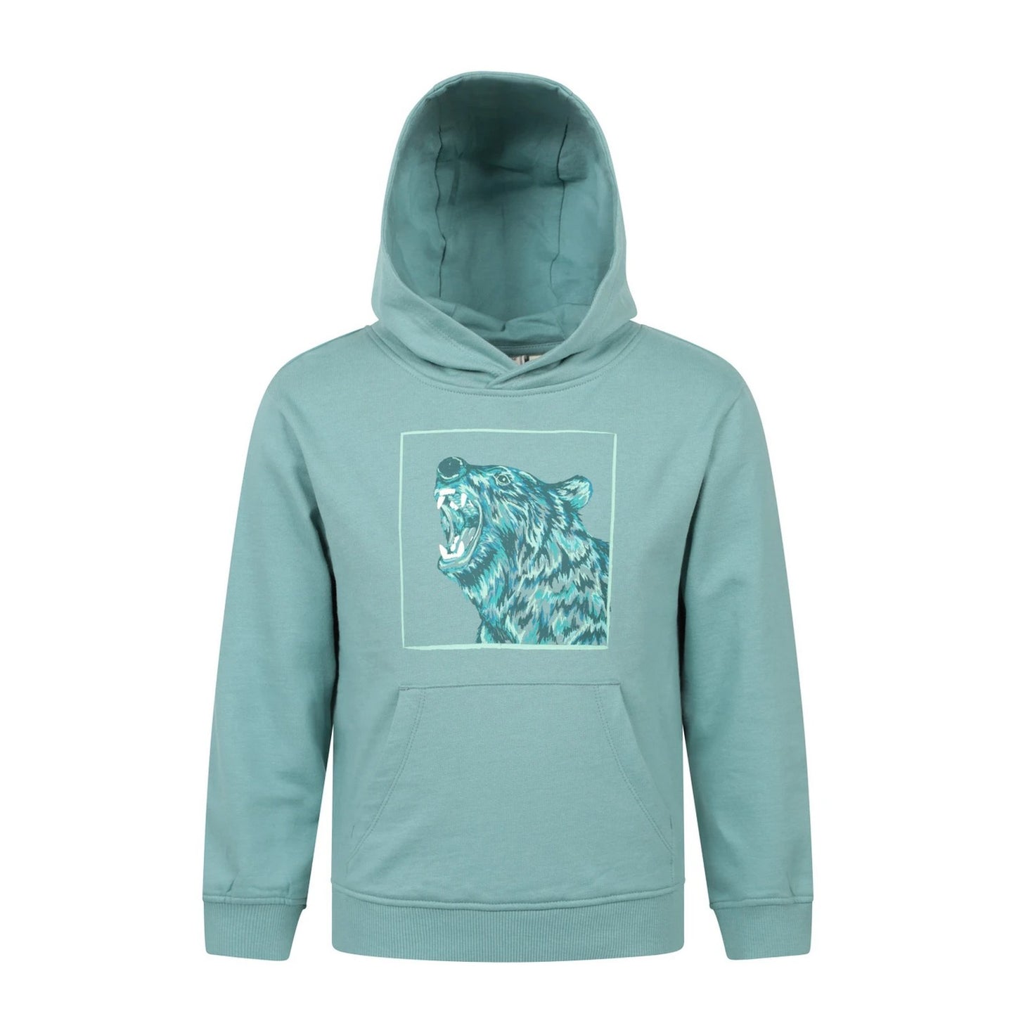 Light Blue - Front - Mountain Warehouse Childrens-Kids Bear Glow In The Dark Hoodie