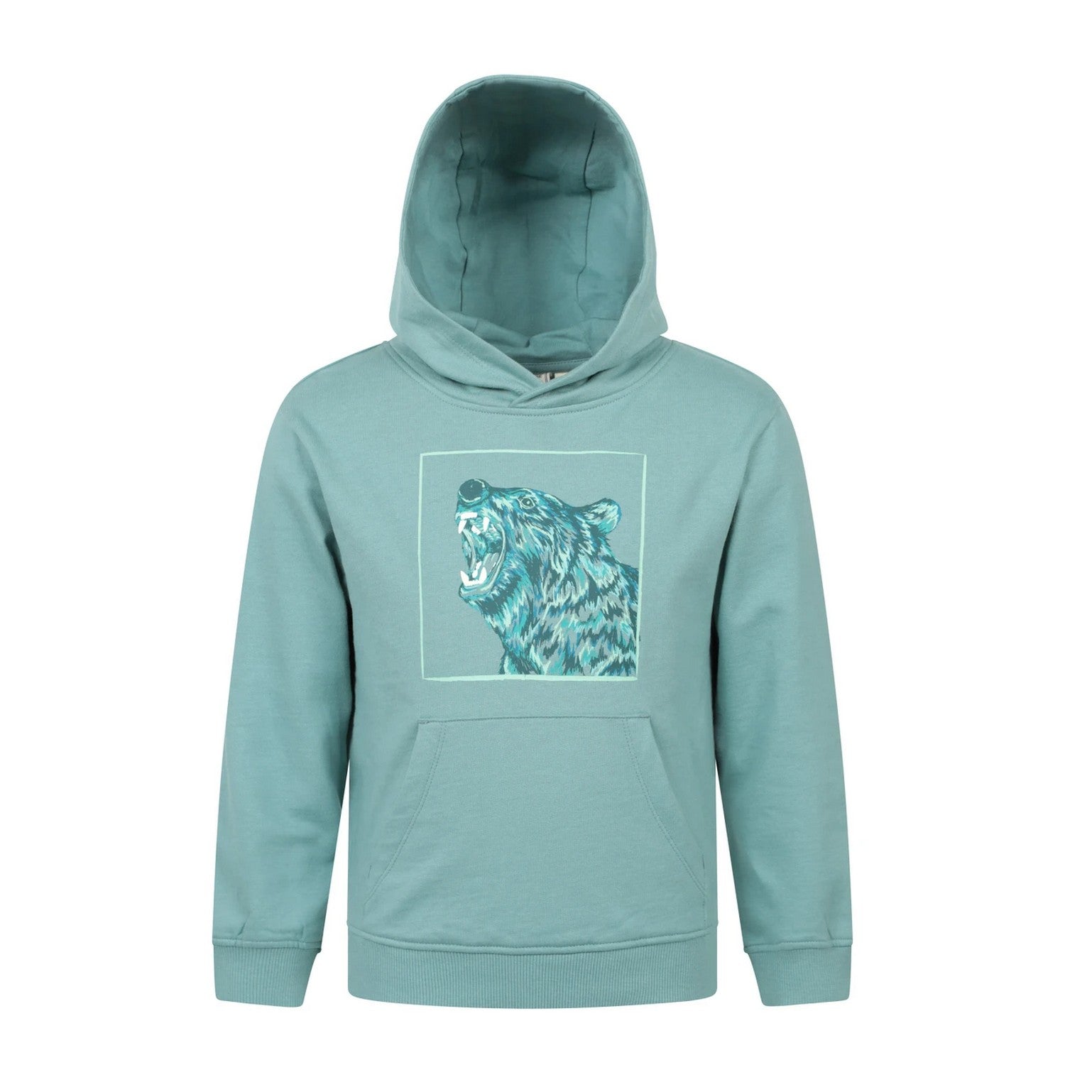 Light Blue - Front - Mountain Warehouse Childrens-Kids Bear Glow In The Dark Hoodie