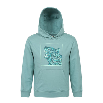 Light Blue - Front - Mountain Warehouse Childrens-Kids Bear Glow In The Dark Hoodie