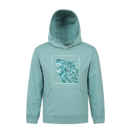 Light Blue - Front - Mountain Warehouse Childrens-Kids Bear Glow In The Dark Hoodie