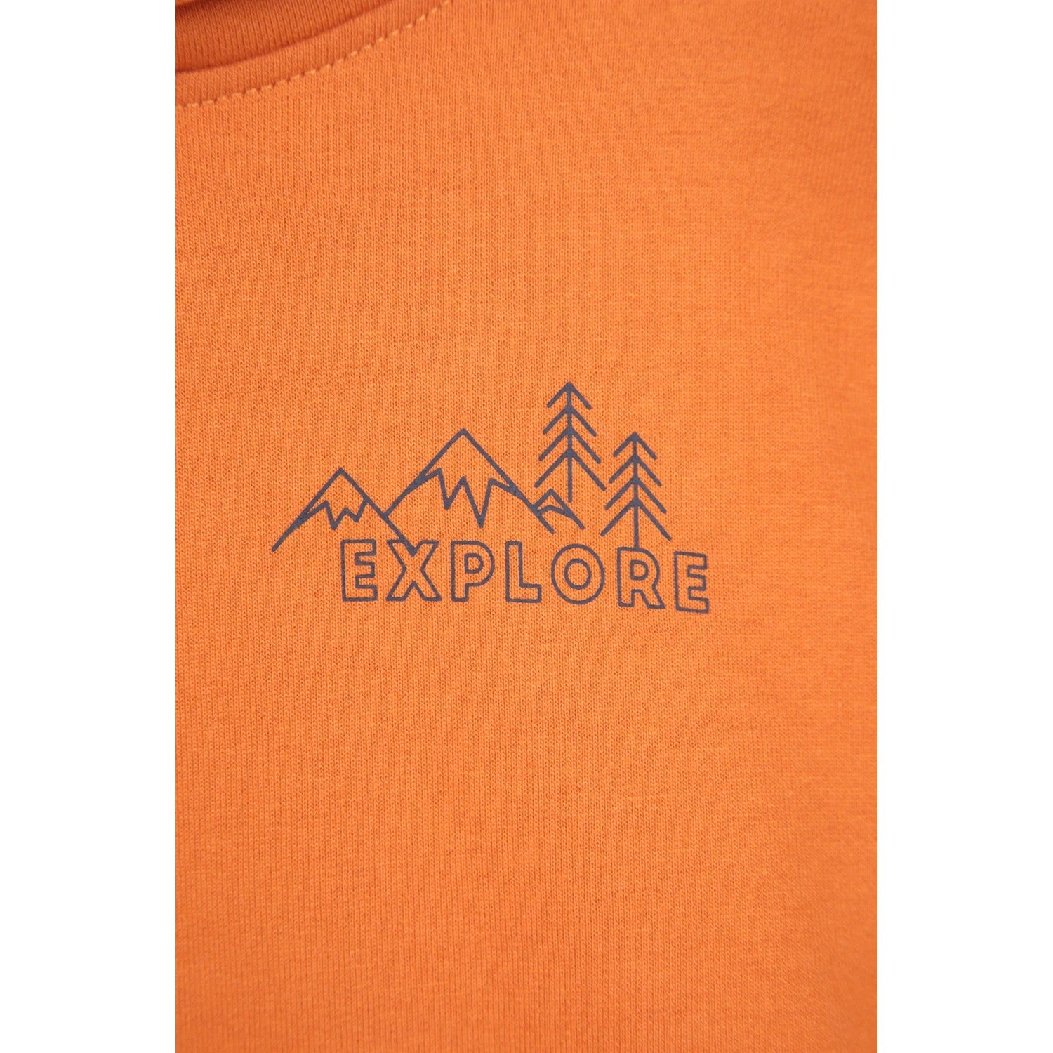 Orange - Pack Shot - Mountain Warehouse Childrens-Kids Explore Graphic Hoodie