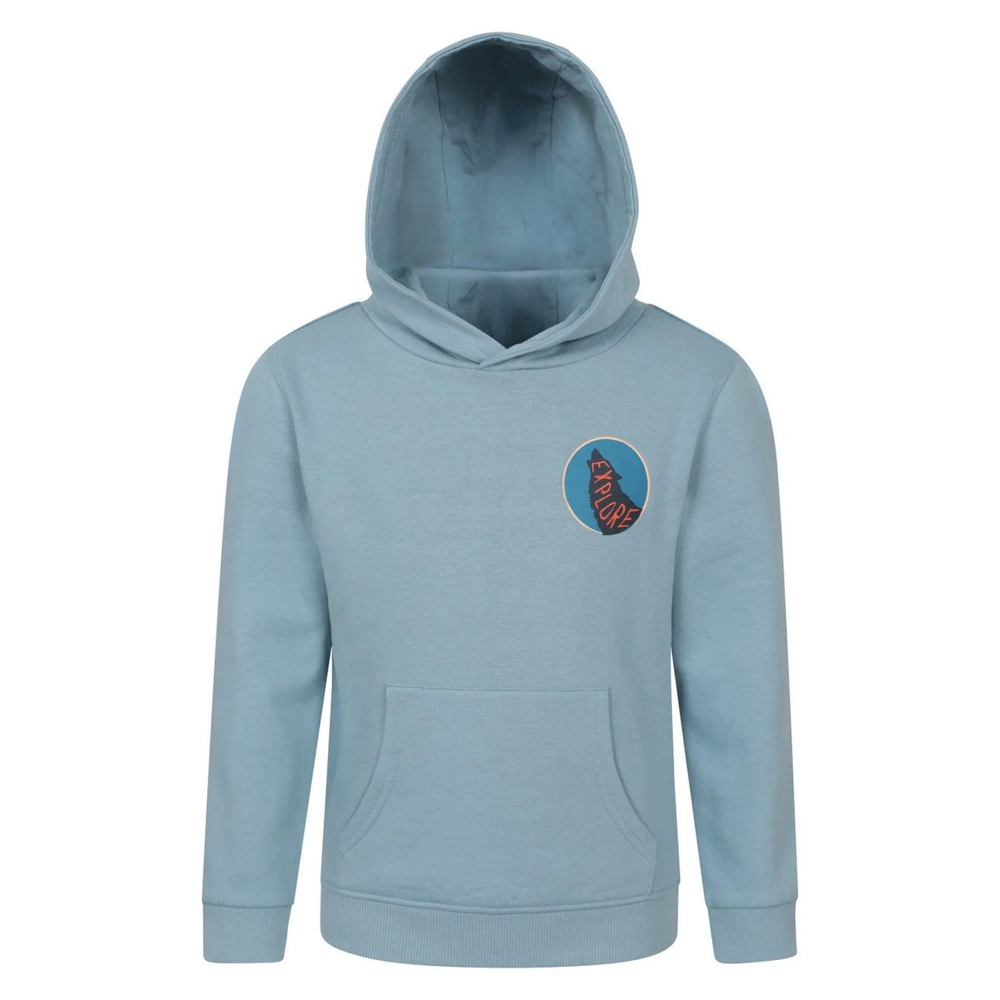 Dark Blue - Side - Mountain Warehouse Childrens-Kids Howling Wolf Hoodie