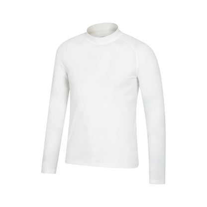 White - Side - Mountain Warehouse Mens Plain Long-Sleeved Rash Top