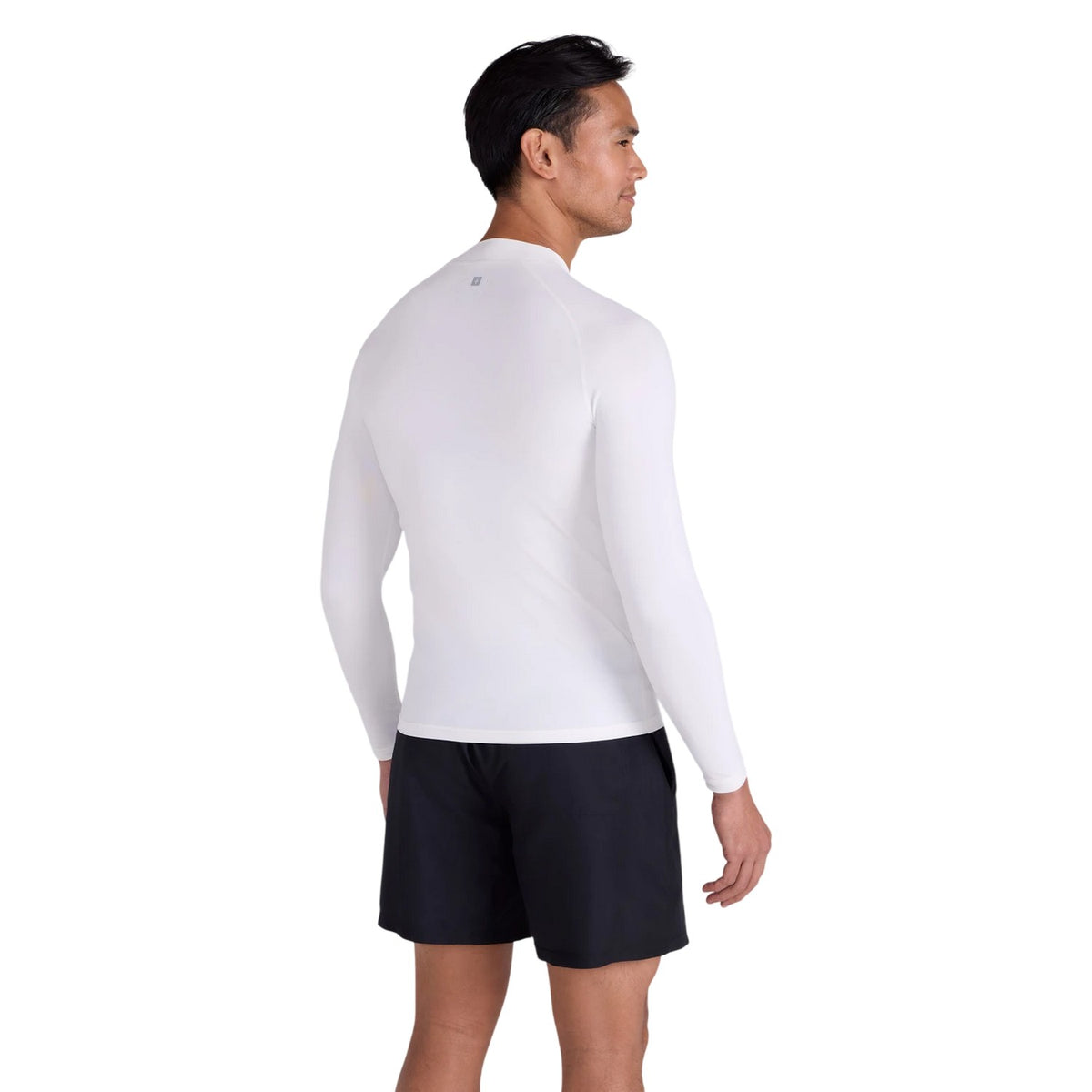 White - Pack Shot - Mountain Warehouse Mens Plain Long-Sleeved Rash Top