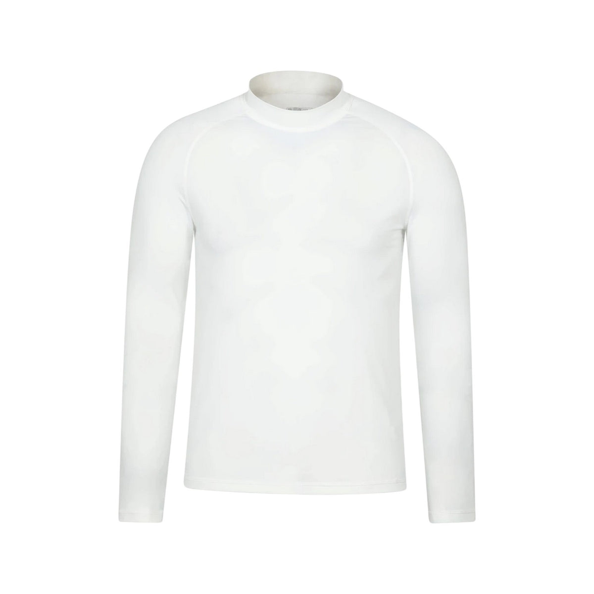 White - Front - Mountain Warehouse Mens Plain Long-Sleeved Rash Top