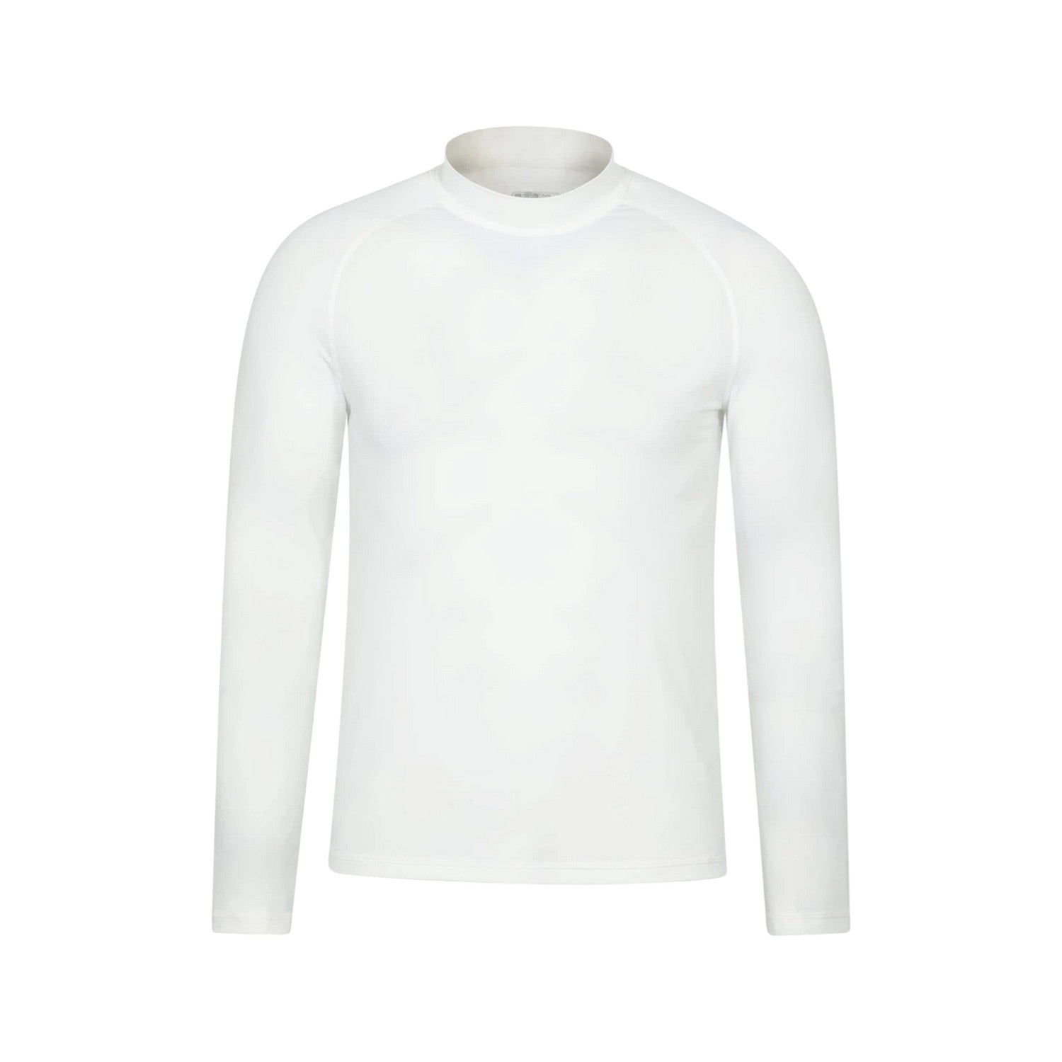 White - Front - Mountain Warehouse Mens Plain Long-Sleeved Rash Top