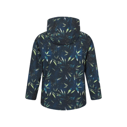 Petrol - Back - Mountain Warehouse Childrens-Kids Exodus Water Resistant Soft Shell Jacket