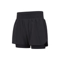 Black - Lifestyle - Mountain Warehouse Womens-Ladies Double Layered Running Shorts