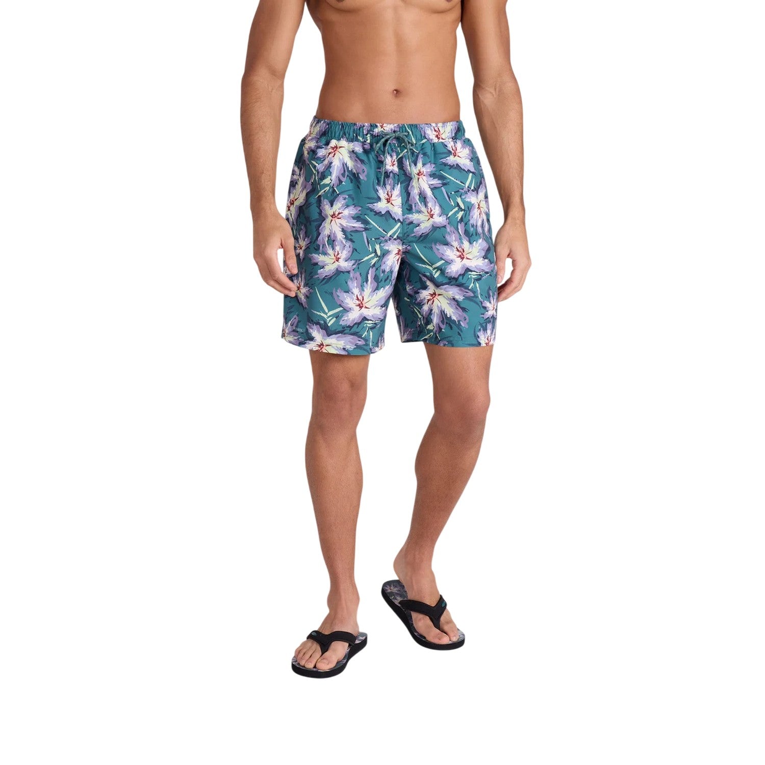 Green - Front - Animal Mens Deep Dive Floral Board Shorts