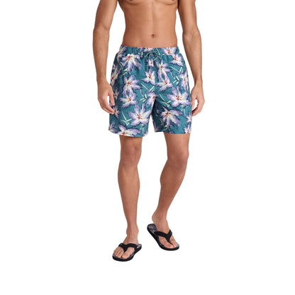 Green - Front - Animal Mens Deep Dive Floral Board Shorts