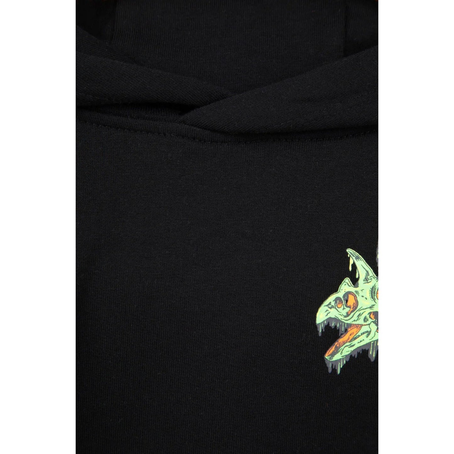 Jet Black - Lifestyle - Mountain Warehouse Childrens-Kids Dripping Dino Hoodie