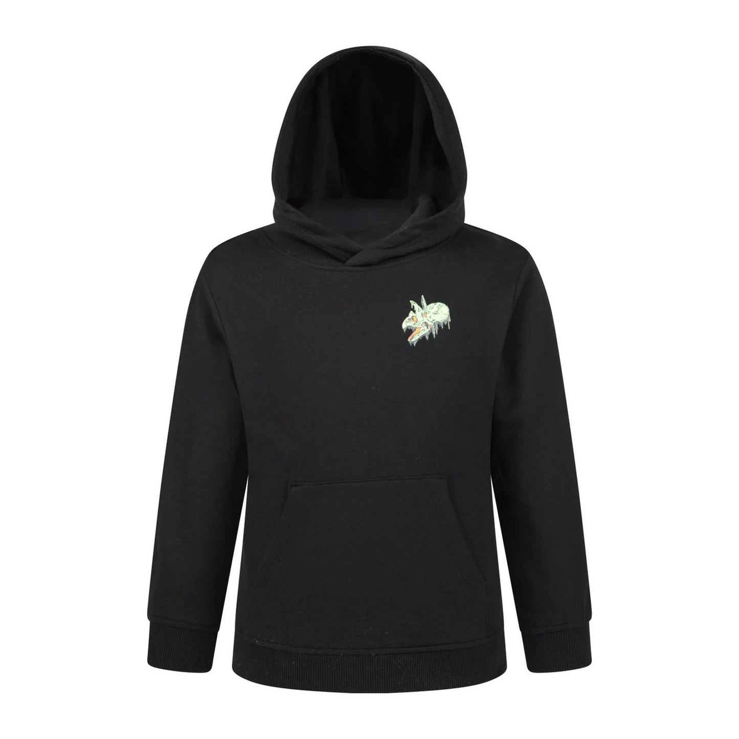 Jet Black - Front - Mountain Warehouse Childrens-Kids Dripping Dino Hoodie