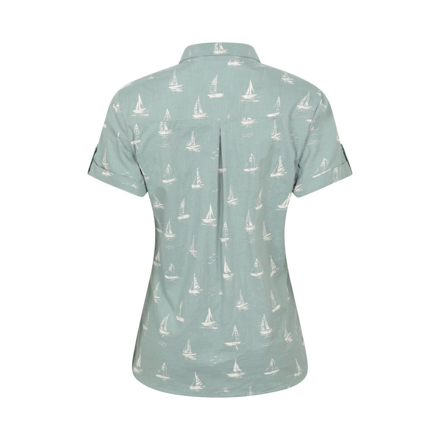 Khaki Green - Back - Mountain Warehouse Womens-Ladies Coconut Sailboat Short-Sleeved Shirt