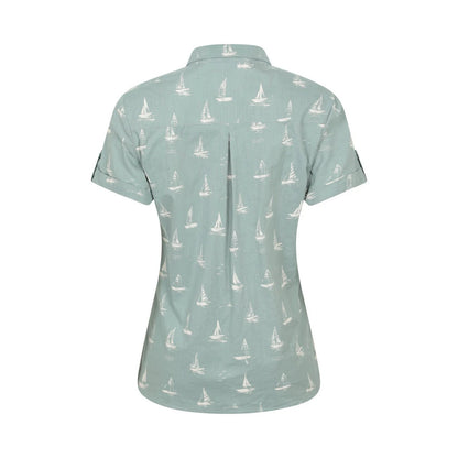 Khaki Green - Back - Mountain Warehouse Womens-Ladies Coconut Sailboat Short-Sleeved Shirt